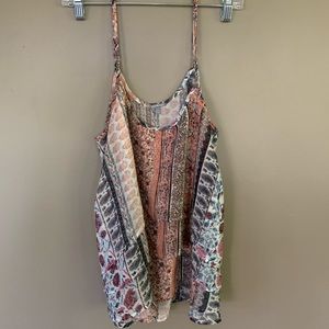 Charlotte Russe layered front tank top size L